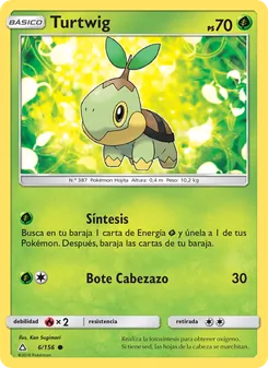Carta Turtwig de la expansión Ultraprisma, número 6/156