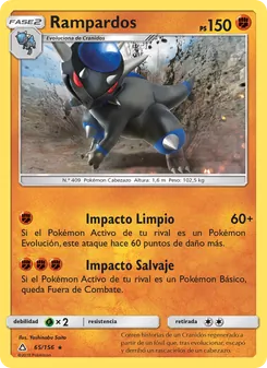 Carta Rampardos de la expansión Ultraprisma, número 65/156