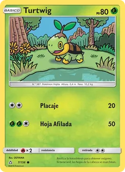 Carta Turtwig de la expansión Ultraprisma, número 7/156