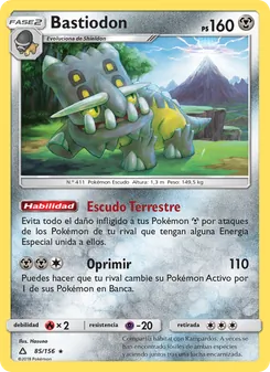 Carta Bastiodon de la expansión Ultraprisma, número 85/156