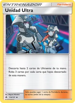 Carta Unidad Ultra de la expansión Luz Prohibida, número 114/131