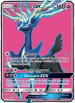 Carta Xerneas GX de la expansión Luz Prohibida, número 126/131