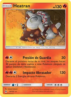 Carta Heatran de la expansión Luz Prohibida, número 13/131