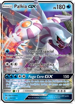 Carta Palkia GX de la expansión Luz Prohibida, número 20/131