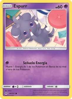 Carta Espurr de la expansión Luz Prohibida, número 44/131