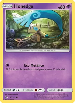 Carta Honedge de la expansión Luz Prohibida, número 47/131