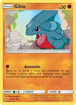 Carta Gible de la expansión Luz Prohibida, número 60/131