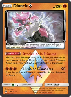 Carta Diancie ◇ de la expansión Luz Prohibida, número 74/131