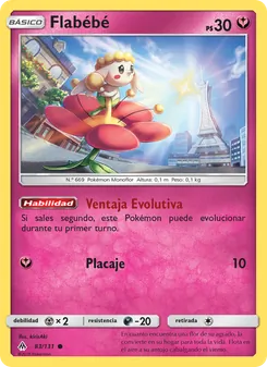 Carta Flabébé de la expansión Luz Prohibida, número 83/131