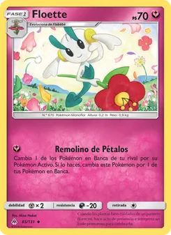 Carta Floette de la expansión Luz Prohibida, número 85/131