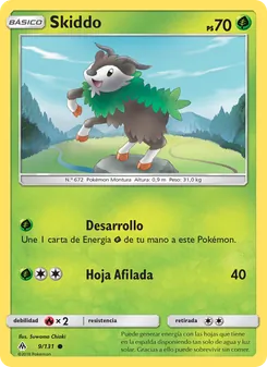 Carta Skiddo de la expansión Luz Prohibida, número 9/131