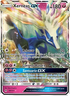 Carta Xerneas GX de la expansión Luz Prohibida, número 90/131