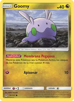 Carta Goomy de la expansión Luz Prohibida, número 91/131