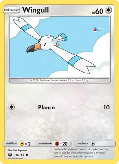Carta Wingull de la expansión Tormenta Celestial, número 111/168