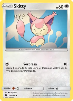 Carta Skitty de la expansión Tormenta Celestial, número 120/168