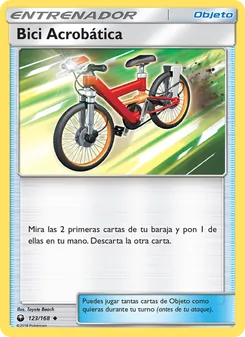 Carta Bici Acrobática de la expansión Tormenta Celestial, número 123/168