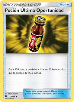 Carta Poción Última Oportunidad de la expansión Tormenta Celestial, número 135/168