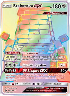Carta Stakataka GX de la expansión Tormenta Celestial, número 176/168