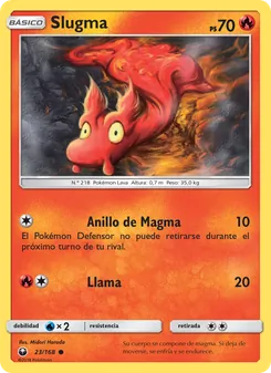Carta Slugma de la expansión Tormenta Celestial, número 23/168