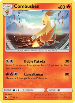 Carta Combusken de la expansión Tormenta Celestial, número 27/168