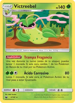 Carta Victreebel de la expansión Tormenta Celestial, número 3/168
