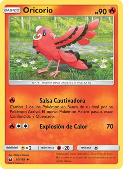 Carta Oricorio de la expansión Tormenta Celestial, número 30/168