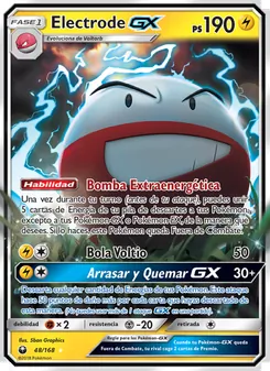 Carta Electrode GX de la expansión Tormenta Celestial, número 48/168