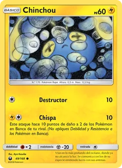 Carta Chinchou de la expansión Tormenta Celestial, número 49/168