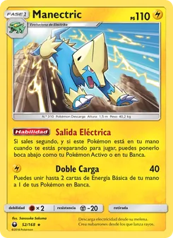 Carta Manectric de la expansión Tormenta Celestial, número 52/168