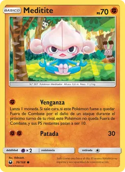 Carta Meditite de la expansión Tormenta Celestial, número 76/168