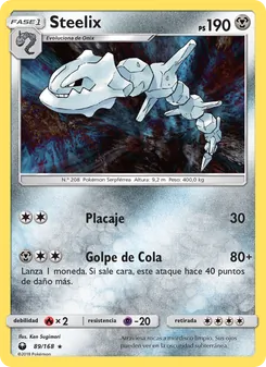 Carta Steelix de la expansión Tormenta Celestial, número 89/168
