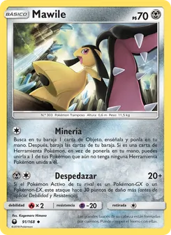 Carta Mawile de la expansión Tormenta Celestial, número 91/168