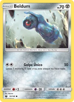 Carta Beldum de la expansión Tormenta Celestial, número 93/168
