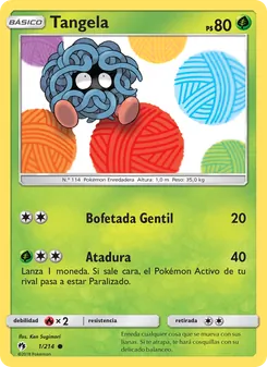 Carta Tangela de la expansión Truenos Perdidos, número 1/214