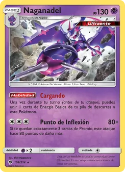 Carta Naganadel de la expansión Truenos Perdidos, número 108/214