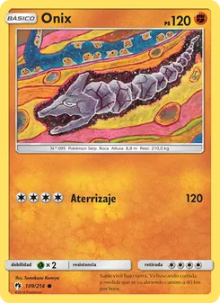 Carta Onix de la expansión Truenos Perdidos, número 109/214