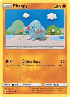 Carta Phanpy de la expansión Truenos Perdidos, número 111/214