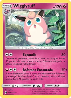 Carta Wigglytuff de la expansión Truenos Perdidos, número 134/214
