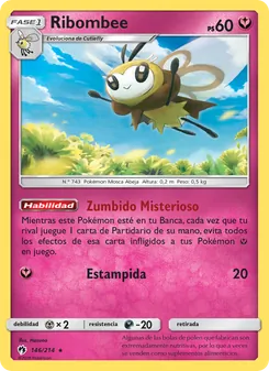 Carta Ribombee de la expansión Truenos Perdidos, número 146/214