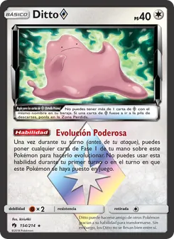 Carta Ditto ◇ de la expansión Truenos Perdidos, número 154/214