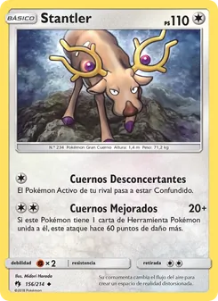 Carta Stantler de la expansión Truenos Perdidos, número 156/214