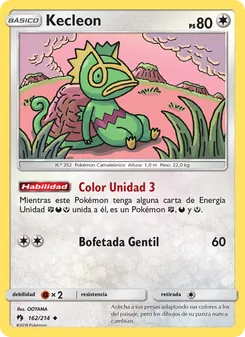 Carta Kecleon de la expansión Truenos Perdidos, número 162/214