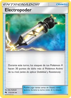 Carta Electropoder de la expansión Truenos Perdidos, número 172/214