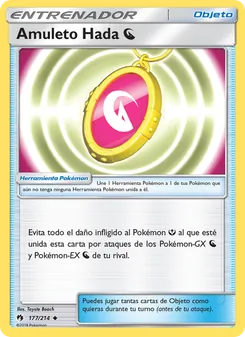 Carta Amuleto Hada Dragon de la expansión Truenos Perdidos, número 177/214