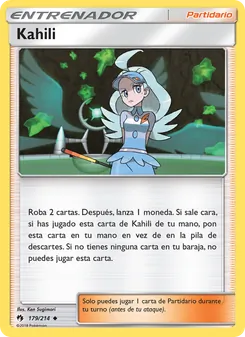 Carta Kahili de la expansión Truenos Perdidos, número 179/214