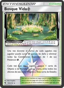 Carta Bosque Vida ◇ de la expansión Truenos Perdidos, número 180/214