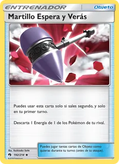 Carta Martillo Espera y Verás de la expansión Truenos Perdidos, número 192/214