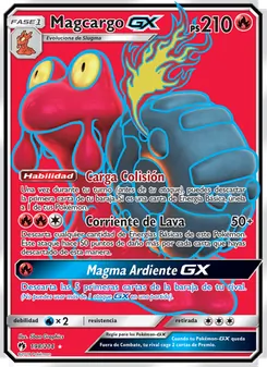 Carta Magcargo GX de la expansión Truenos Perdidos, número 198/214