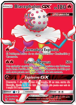 Carta Blacephalon GX de la expansión Truenos Perdidos, número 199/214