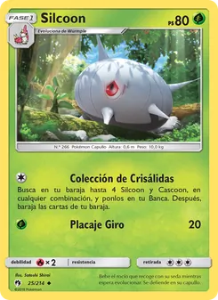 Carta Silcoon de la expansión Truenos Perdidos, número 25/214